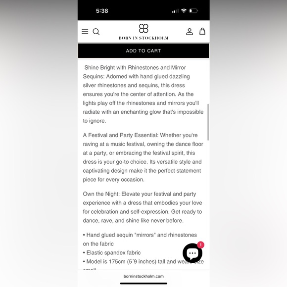 Born in Stockholm Raquel Mirror Dress White (NWT) Perfect for BURNING MAN! - Picture 7 of 8